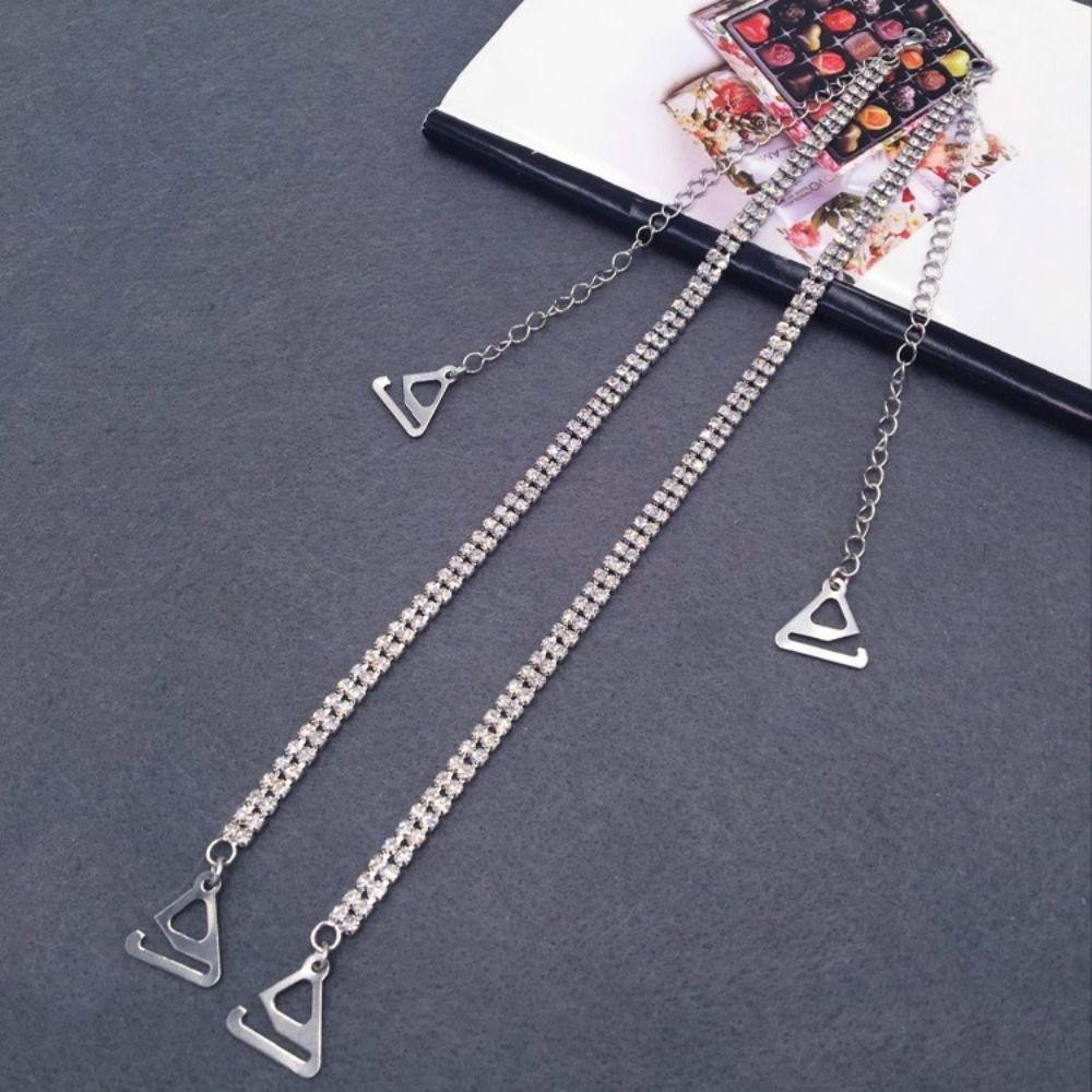 Dây đeo đồ lót HOBBYIN, Dây đeo áo ngực đính đá, Phụ kiện đồ lót nữ bằng kim loại chống trượt Aniti có thể điều chỉnh