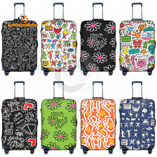 Keith Haring Hành Lý Có Thể Giặt Được Vali Bảo Vệ Chống Trầy Xước Vali Phù Hợp Với Hành Lý 18-32 Inch