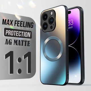 Ốp lưng từ tính sang trọng AG Silicon Matte Frost cho iPhone 15 14 13 12 Pro MAX 14 Plus 13 14 Pro MAX Vỏ bảo vệ