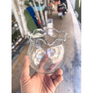 Chậu Thủy Tinh Tròn Mini Cao 10cm, Đường Kính 10cm