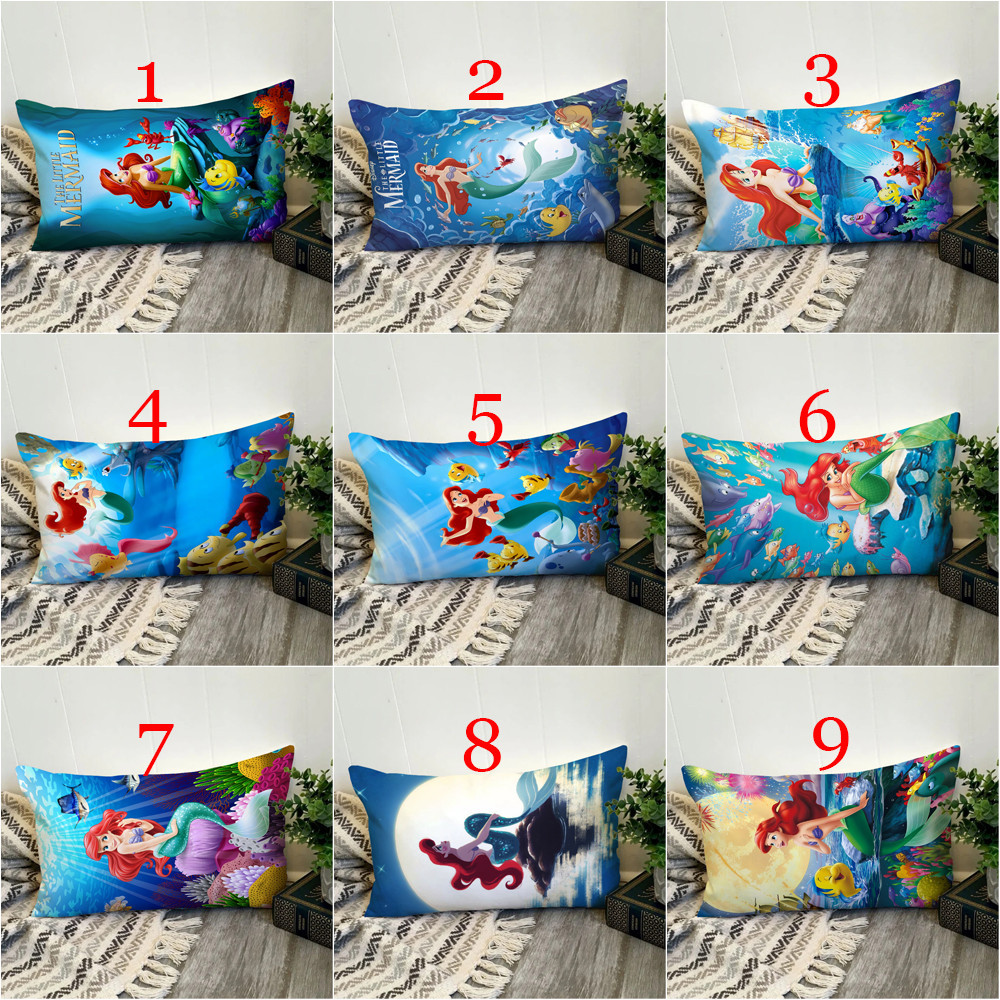The Little Nàng Tiên Cá Disney Hình Chữ Nhật Vỏ Gối Polyester In Hình Một Mặt Trang Trí Nhà Cửa Món Quà Tốt Nhất (Không Có Lõi)