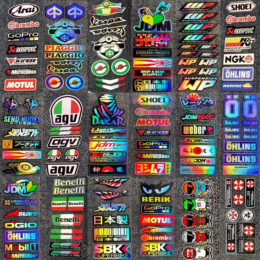 Xe Đua Nhà Tài Trợ Miếng Dán Mũ Bảo Hiểm Xe Máy Decal Chống Nước Miếng Dán Xe Hơi Chính Hãng Moto GP Logo
