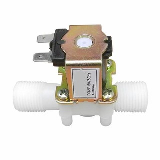 WOOLYNOOK 1 Chiếc Van Điện Từ, DC12V 24V AC220V Thường Đóng Van Điều Khiển Nước, 1 / 2 "3 / 4" Nhựa Nam Chủ Đề Bộ Điều Khiển Áp Suất Khí Nén