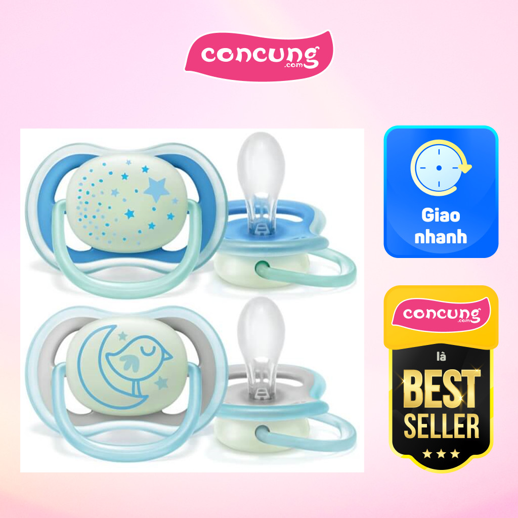 Ty ngậm Philips Avent (SCF376/21) ban đêm, 6-18M, vỉ đôi | Shopee Việt Nam