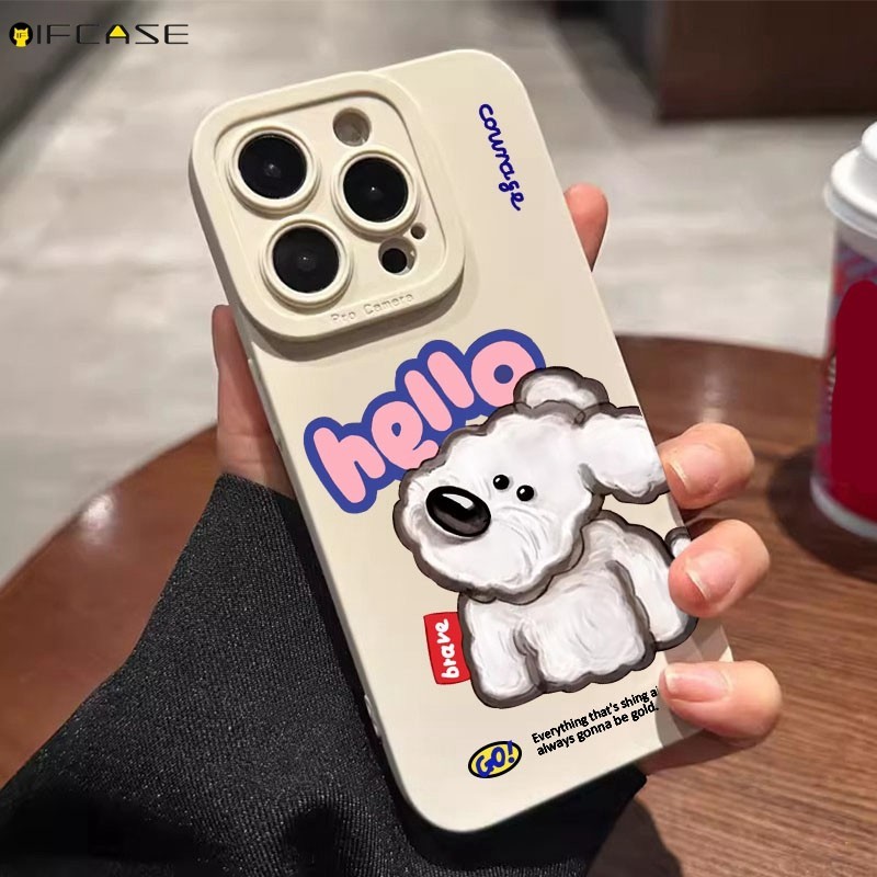 Dành Cho Samsung Galaxy S10 S9 S8 Plus Lite S10 + S10e S9 + S8 + Ốp Điện Thoại Dễ Thương Tây Nguyên Trắng Chó Con Nhãn Hoạt Hình Màu Đen Mờ Vỏ Silicon Mềm