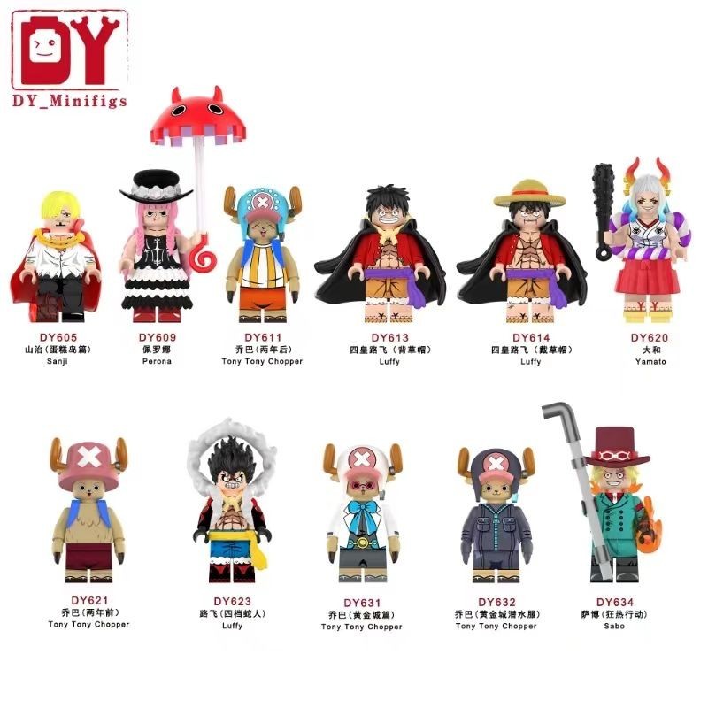 Tương thích với Lego One Piece Luffy Fourth Gear Snake Man Bốn Hoàng Đế Luffy Sabo Xếp Hình Lắp
