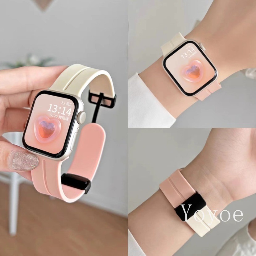 Dây đeo silicone cho dây đeo đồng hồ AW Series 11 10 46mm 9 44 45 40 41 42 38mm  Ultra 2 49 Bracelet iWatch 7 8 se 6 4 5 3 siêu 2 9