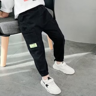 (1-15Y) Quần Bé Trai Mới Cotton Và Vải Lanh Thời Trang Trẻ Em Quần Thể Thao Thường Ngày Có Gói