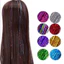 200 sợi Horaphic Sparkle Hair Tinsel Extensions Dazzles 90cm Women Hippie {VN}