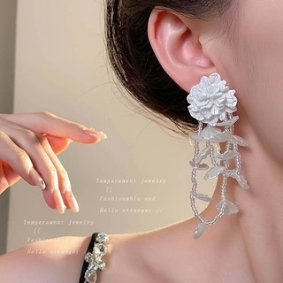 Bông tai dài ngọc trai tua rua nhẹ sang trọng phù hợp Bông tai nữ tinh tế