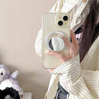Gương Tình Yêu Tròn Từ Tính Giá Đỡ Điện Thoại Cho Magsafe Case Và IPhone 15 14 13 12 Pro Max 14 Plus Có Thể Gập Lại Pop Ring Grip Co Giãn Để Bàn Màu P1