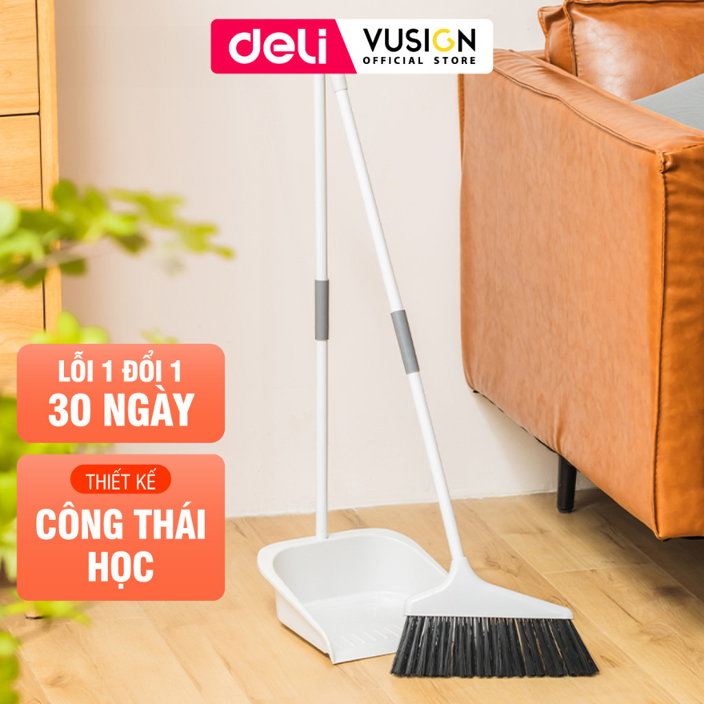 Chổi quét nhà thông minh công thái học đồ hốt rác Deli, Bộ Chổi cán dài ...
