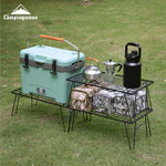 Giao hàng nhanh chóng Campingmoon T-235 Bàn lưu trữ sắt du lịch Nhẹ đa chức năng Di động Cắm trại ngoài trời Bàn gấp Bàn cắm trại Thiết bị dã ngoại — ảnh 3