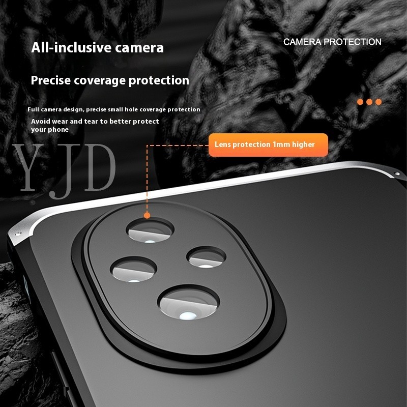 Ốp YJD Cho Honor 200 Pro Kim Loại Nối TPU Mờ Vỏ Điện Thoại Chống Sốc