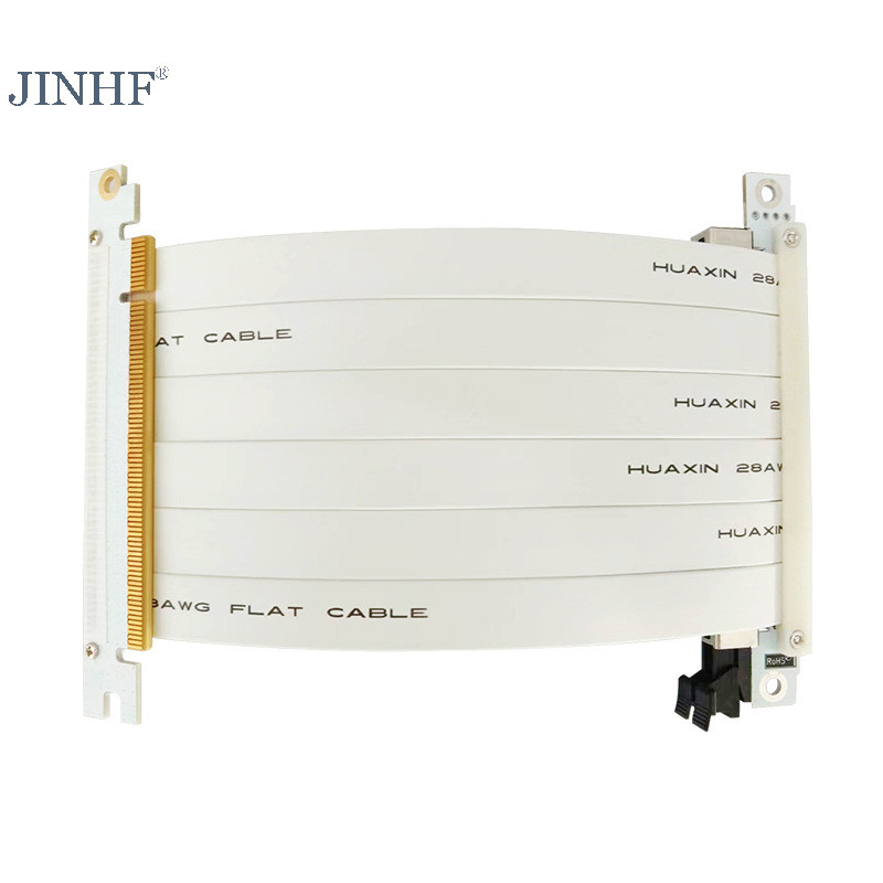 Jinhf PCIE 3.0 X16 Riser Cáp Tốc Độ Cao Linh Hoạt Hai Mặt 180 Độ GPU Cáp Nối Dài Cho RTX 4090 4080 4070 Cho RX 7900 XT HOT