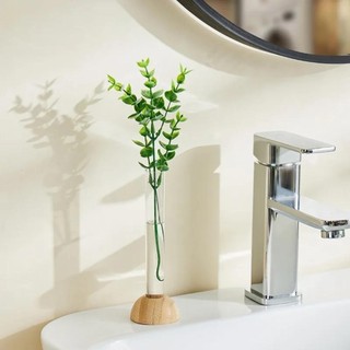 [Giao hàng từ Việt Nam] Bình đựng ống nghiệm LEAFYHOME, Bình thủy canh trong suốt tiết kiệm không gian cây cảnh, Nhựa trang trí với cây gốc tre Chậu hoa