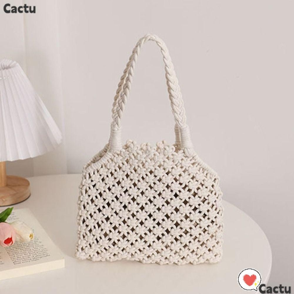 Túi dệt rỗng CACTU, Túi xách mùa hè bằng sợi Cotton nhẹ, Túi đi biển kỳ ...
