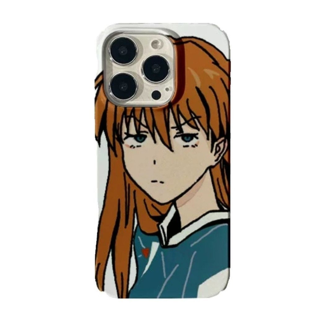 Ốp Điện Thoại QYJS Phim Thích Hợp Cho IPhone X XS XR XSMAX SE 11 12 PRO 13 14 15 ProMax 7 8 PLUS 14 15 PLUS Evangelion Nữ Vỏ Cứng Anime Vỏ Cứng Bảo Vệ Điện Thoại Chống Sốc YD2T