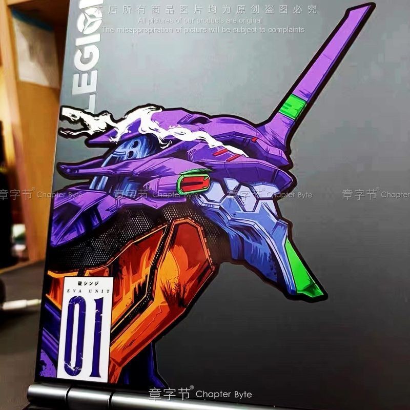 Nhãn dán phản quang chống nước Warrior No. 1 Trang Trí Máy Sáng Tạo Khung Xe Thế Kỷ Mới EVA Evangelion Miếng Dán Xe Ngoài Trời Miếng Dán