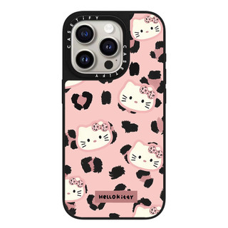 Ốp điện thoại cứng gương hình con báo màu hồng Cat từ tính cho iPhone 17 Pro Max 16 Plus 15 14 13 12 11 Ốp lưng Acrylic phía sau chống sốc