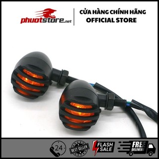 Đèn xi nhan lưới Motowolf độ pg1 cafe racer tracker