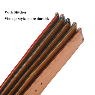 16-24mm Vintage Rau Rám Da Thật Chính Hãng Bò Dây Đeo Đồng Hồ 16mm 18mm 19mm 20mm 22mm 24mm Da Dây Đeo Đồng Hồ Vòng Tay Nam Nữ Kích Thước Lớn