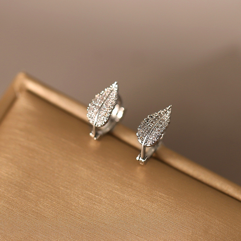 Sáng Tạo S925 Bạc Zircon Bông Tai Nữ Tính Khí Độc Đáo Nhỏ