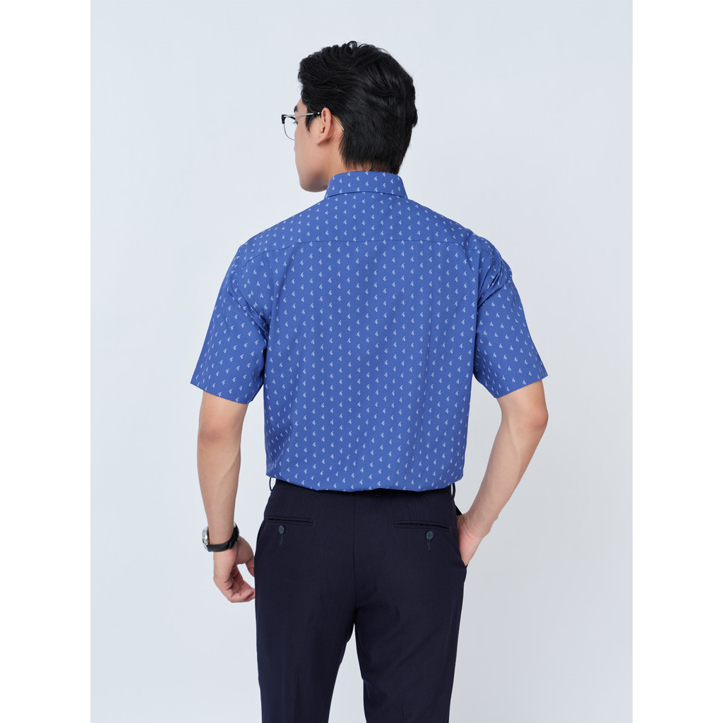 Sơ mi ngắn tay lai ngang VIETTIEN SMART vải Bamboo form REGULAR VT00000318