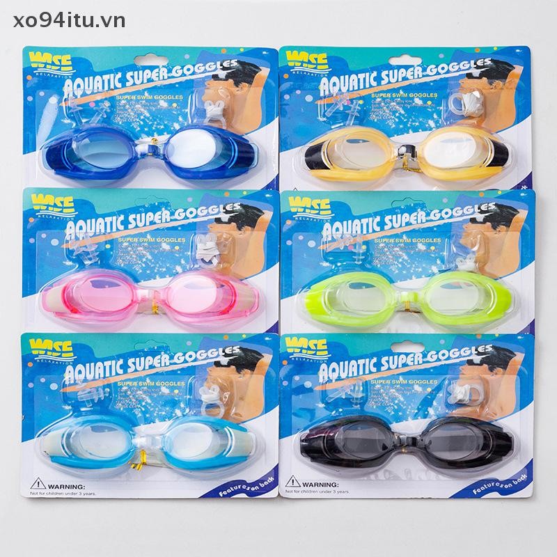 Xoitu Kính bơi chống sương mù HD chống nước Bể bơi thể thao dưới nước có thể điều chỉnh Người lớn Trẻ em Silicone Lặn lướt sóng Kính mắt có hộp VN