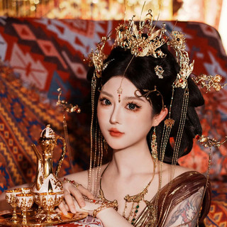 Phụ kiện tóc cổ điển Hanfu phong cách Đường/Tống, vương miện tóc nhà Minh, tua rua, đám cưới, cô dâu