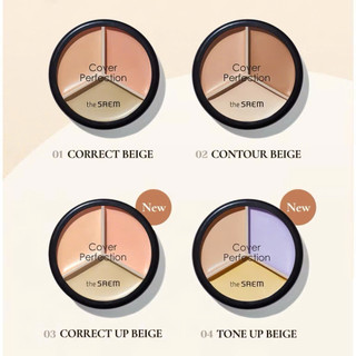 [THE SAEM] Che Khuyết Điểm Triệt Sắc The Saem Cover Triple Pot Concealer 3 ô, CKĐ Quốc Dân Siêu Dễ Dùng