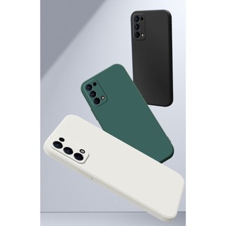Thời Trang Mới Oppo Reno 5 6 4 4G A74 A52 A72 A92 A36 A76 Khung Ốp Lưng Vuông Mỏng Mềm TPU Vỏ Silicon Có Dây Đeo Tay