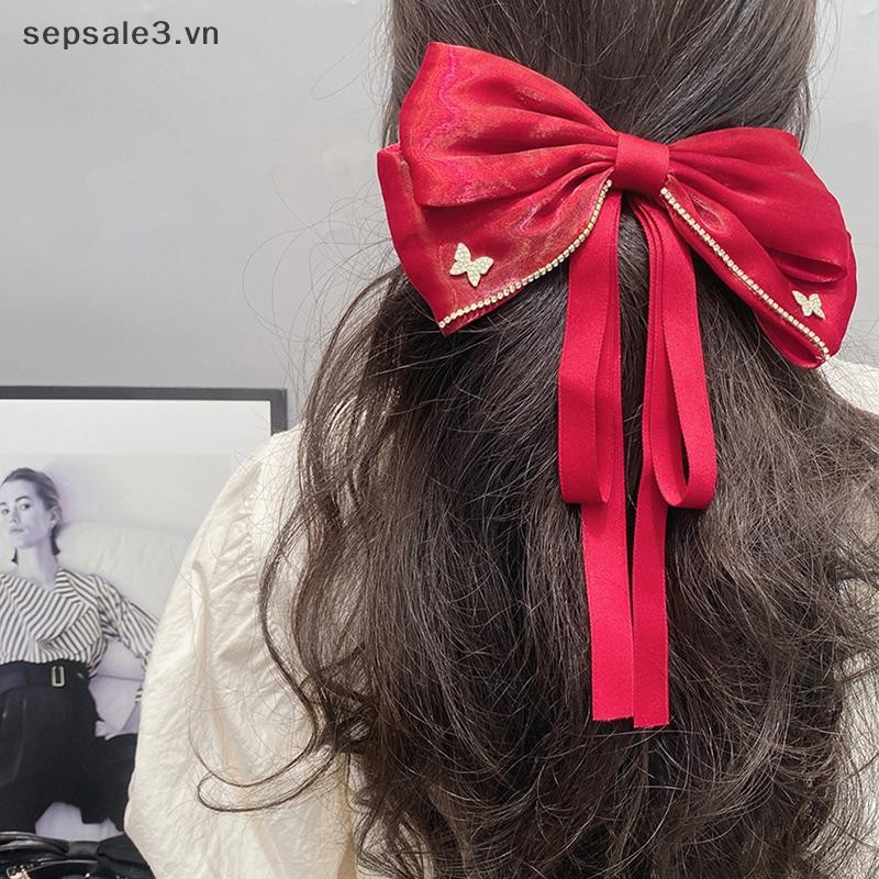 # Sepsale # Nơ Thời Trang Barrette Dành Cho Nữ Bé Gái Nơ Đơn Giản Kẹp Tóc Cưới Phụ Kiện Tóc Tính Khí Thanh Lịch Kẹp Tóc Quà Tặng.