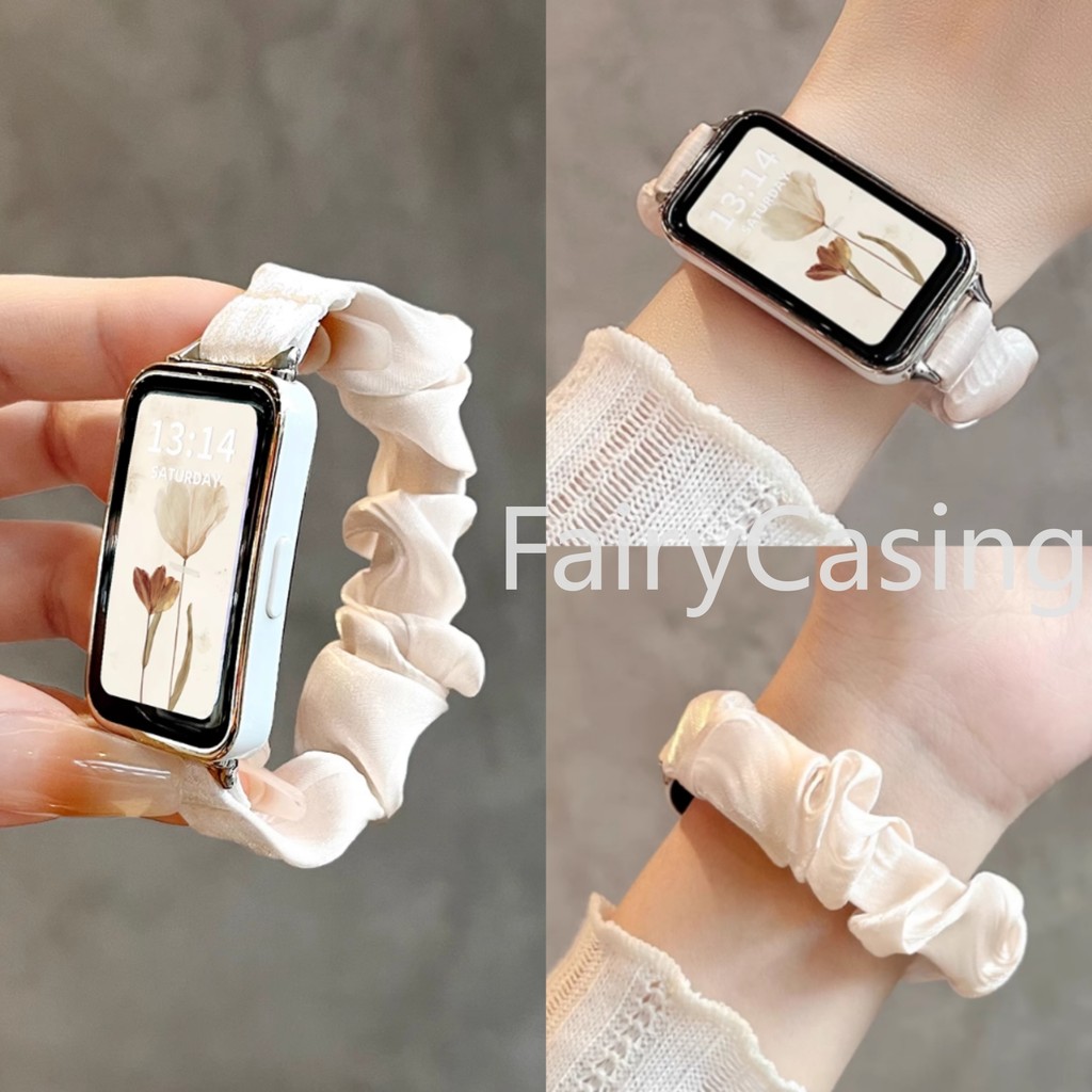 Dây đeo thay thế bằng vải voan đàn hồi mềm mại cho Huawei Band 11 pro 10 8 9 cho Honor 9 7Nylon
