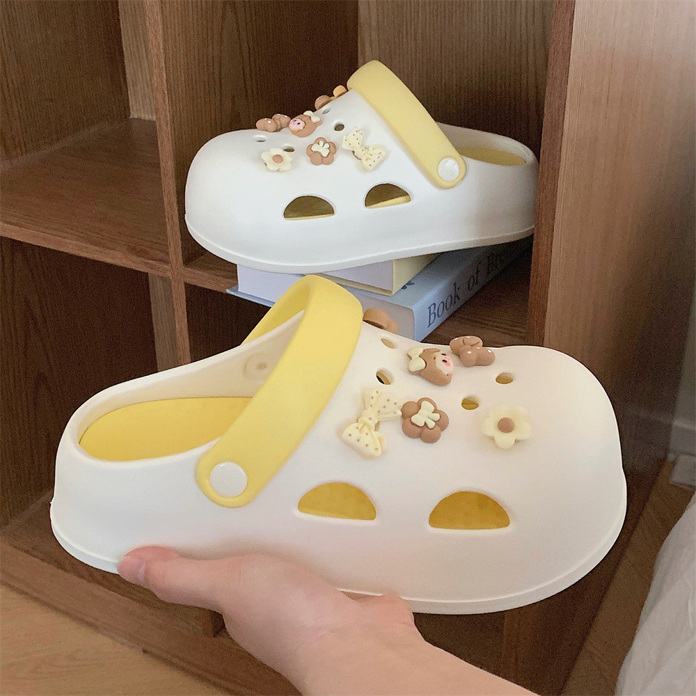 Xixitiao Dép Đi Biển Thoải Mái Đi Biển Kỳ Nghỉ Hoạt Hình Dễ Thương Cô Gái Mùa Hè