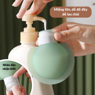 Chai Chiết Dầu Gội Sữa Tắm Silicone Chai Chiết Mĩ Phẩm Mềm Mại An Toàn Dung Tích 60ml BC02 -NGÓI HOME