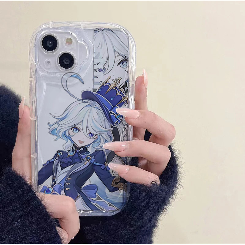 Vỏ Cho Xiaomi Redmi Note 14 Pro 5G 12 14 4G 11 10 12 13 14 Pro Plus 12S Ốp Lưng Genshin Impact Furina Neuvillette Chống Sốc Silicon Mềm Viền Sóng