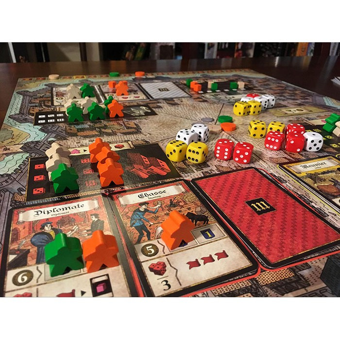 Bộ trò chơi boardgame Troyes - quản lý thành phố bằng xúc xắc Tigar