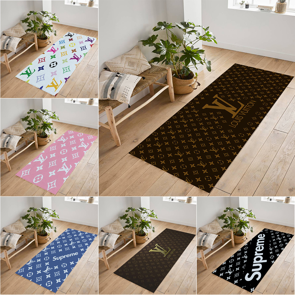 Logo Art Giả Cashmere Thảm Chống Trơn Trượt Thích Hợp Cho Phòng Khách Phòng Ngủ
