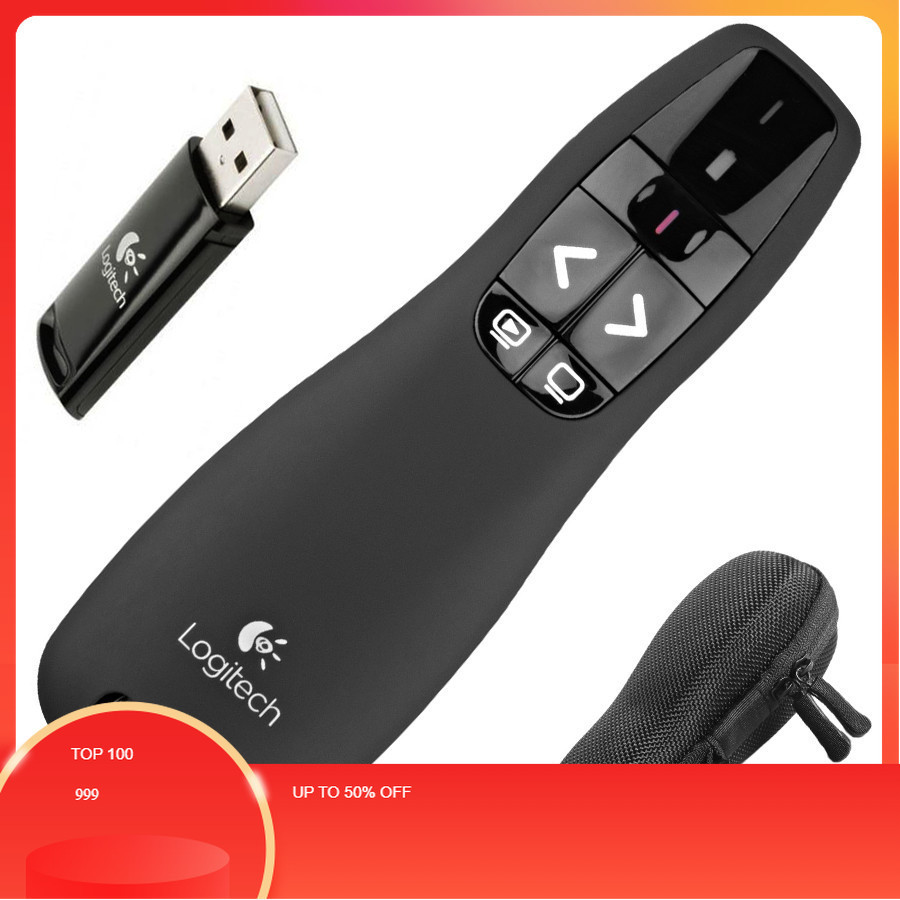 Bút Trình Chiếu Logitech R400,Nút Laser Đỏ,Nút Điều Khiển Trình Chiếu ...
