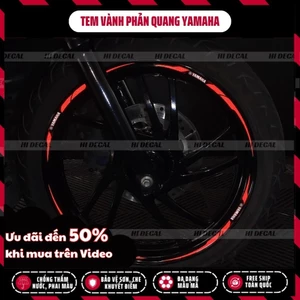 Tem dán vành Yamaha Phản Quang cho xe Sirius Exciter NVX XSR |TV003| Decal cao cấp chống nước chống phai màu