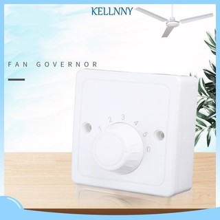 Công tắc điều khiển tốc độ quạt trần Kellnny 220V Nút treo tường Công tắc điều chỉnh độ sáng năm tốc độ