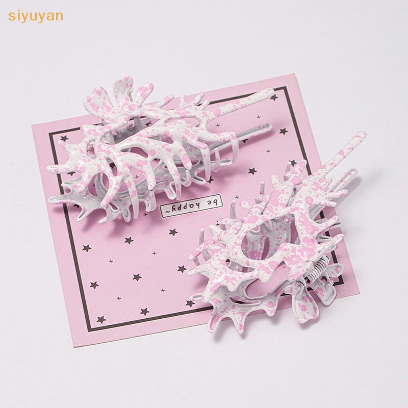 Siyuyan 1 Mới INS Kẹp Tóc Phụ Kiện Tóc Màu Xanh Hồng Kim Loại Lỏng Móng Vuốt Tóc Cho Nữ Thời Trang Bé Gái Nhân Quả Mũ VN