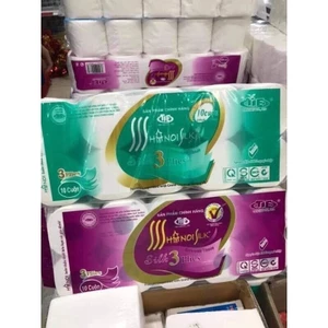 Giấy chuẩn loại 1 - Giấy vệ sinh Hà Nội bịch 10 cuộn không lõi có lõi siêu dai siêu mịn
