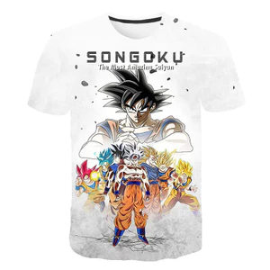 Mùa Hè 2024 Dragon Ball Z Trẻ Em Mới Ngộ nghĩnh Hoạt Hình 3D In Hình Áo Thun Trẻ Em Quần Áo Nam Nữ Tay Ngắn Thời Trang