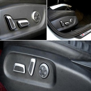 Lookshow 6 Cái Nút Điều Chỉnh Ghế Ô Tô Nút Công Tắc Nắp Núm Viền Trang Trí Dành Cho Xe Audi A3 A4 A4L B8 A5 A6 A6L C6 C7 A7 Q3 Q5 Q5L Phụ Kiện R7U9
