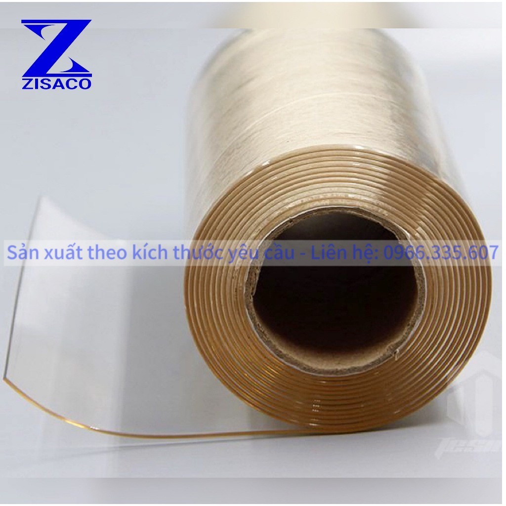 Cuộn nhựa PVC trong suốt ZISACO, dày 2.0mm, bản rộng 200mm, cuộn rèm ...