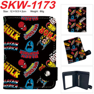 Marvel Spider-Man Iron Man Batman Nam Anime Ví Sinh Viên Cầm Tay Đa Năng Nhiều Khe Cắm Thẻ Túi Đựng Tiền Xu
