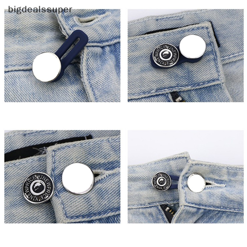 Bigdealssuper Quần Áo Quần Jeans Có Thể Điều Chỉnh Eo Tăng Dây Buộc Thắt Lưng Nút Mở Rộng Siêu