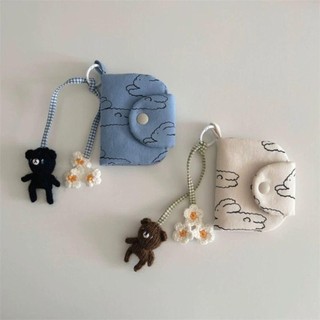 Hộp đựng thẻ ví HOMEHAVEN, Ví đựng tiền xu sinh viên Hàn Quốc cầm tay, Túi đựng thẻ nhiều lớp in hoa Túi đựng đồ nhỏ bằng vải Canvas in hoa